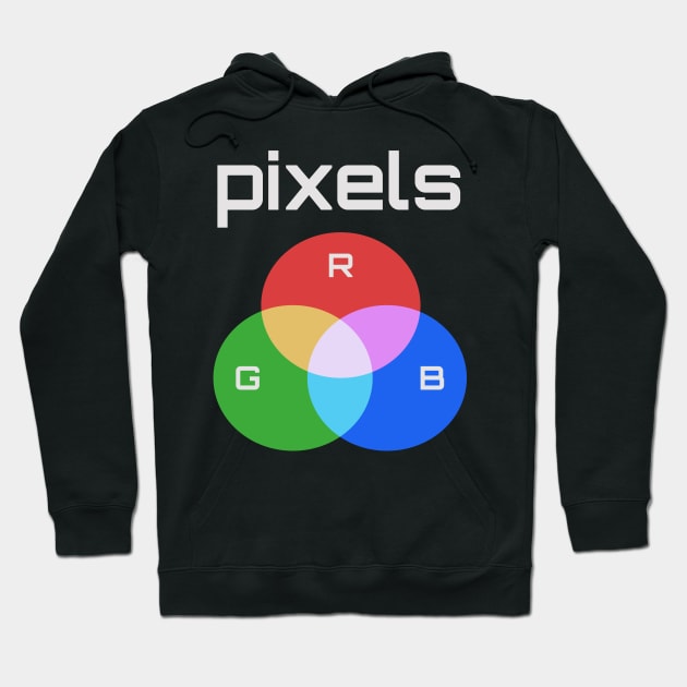 Pixels RGB Hoodie by Markyartshop